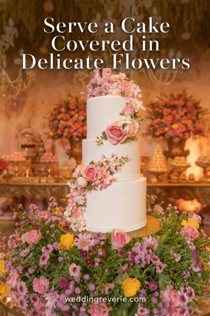 Garden wedding ideas that feel like fairytale- floral cake