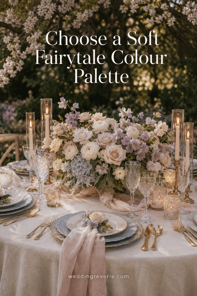 Garden wedding ideas that feel like fairytale-Soft Fairytale Colour Palette