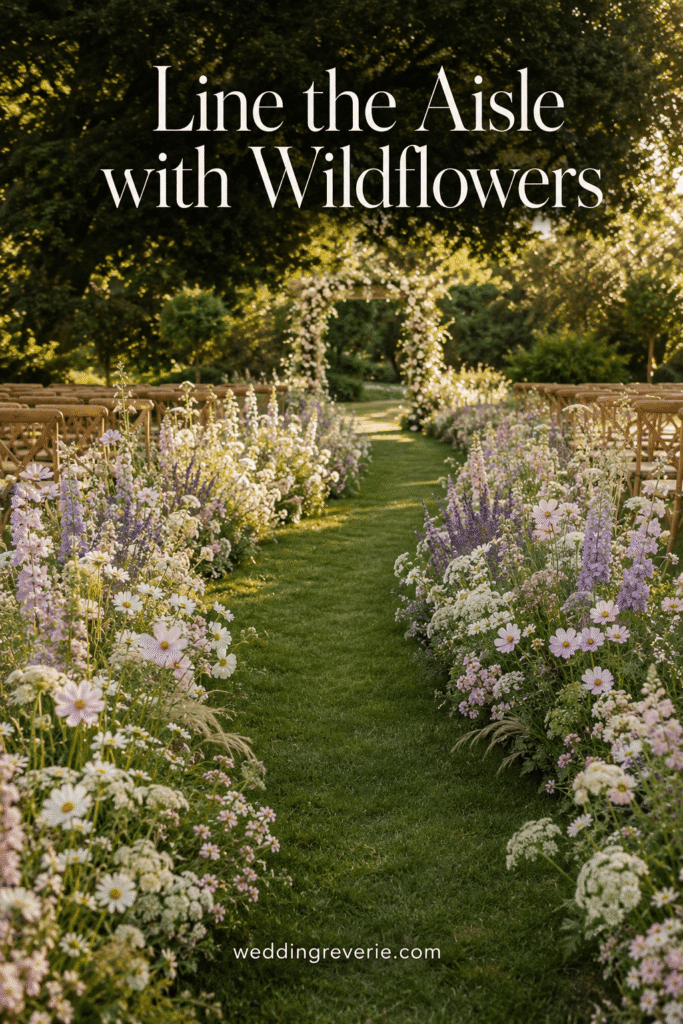 Garden wedding ideas that feel like fairytale- floral aisle