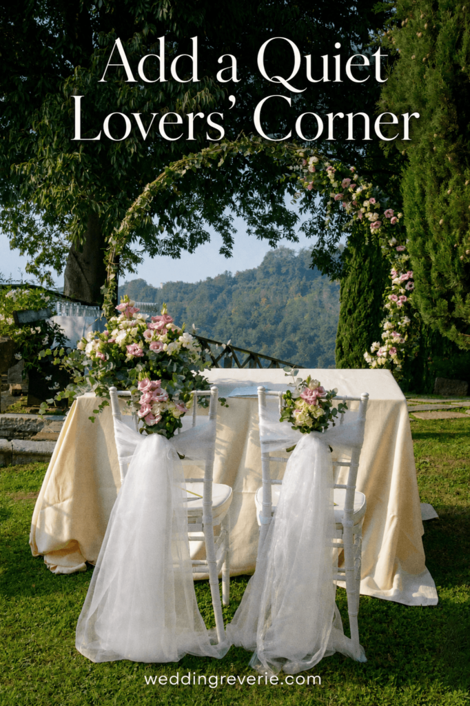 Garden wedding ideas that feel like fairytale-Quiet Lovers’ Corner