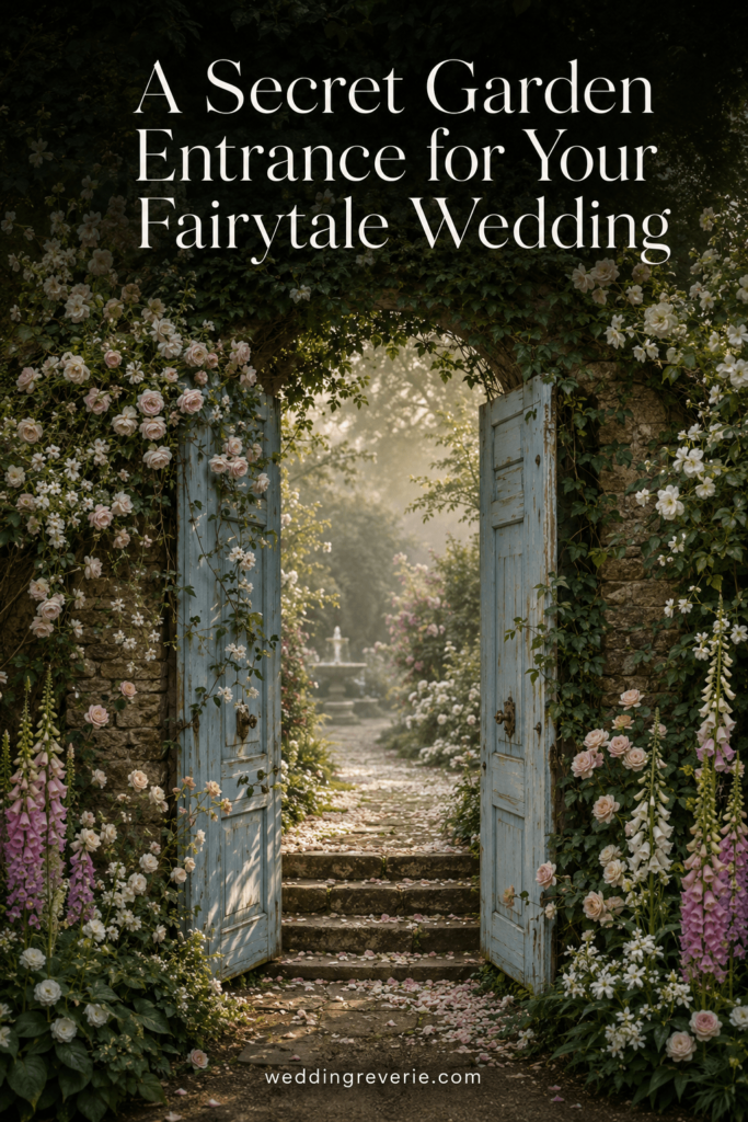 Garden wedding ideas that feel like fairytale- secret garden entrance for your fairytale wedding