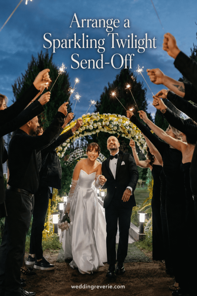 Garden wedding ideas that feel like fairytale-Sparkling Twilight Send-Off