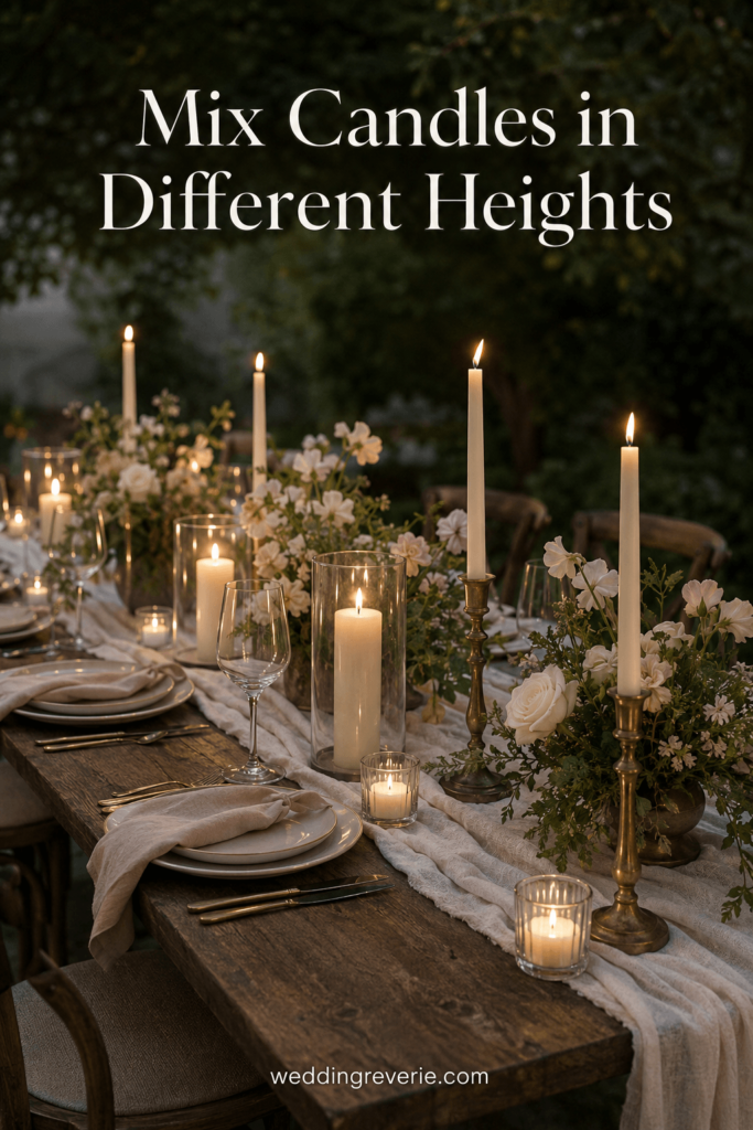 Garden wedding ideas that feel like fairytale- table candles